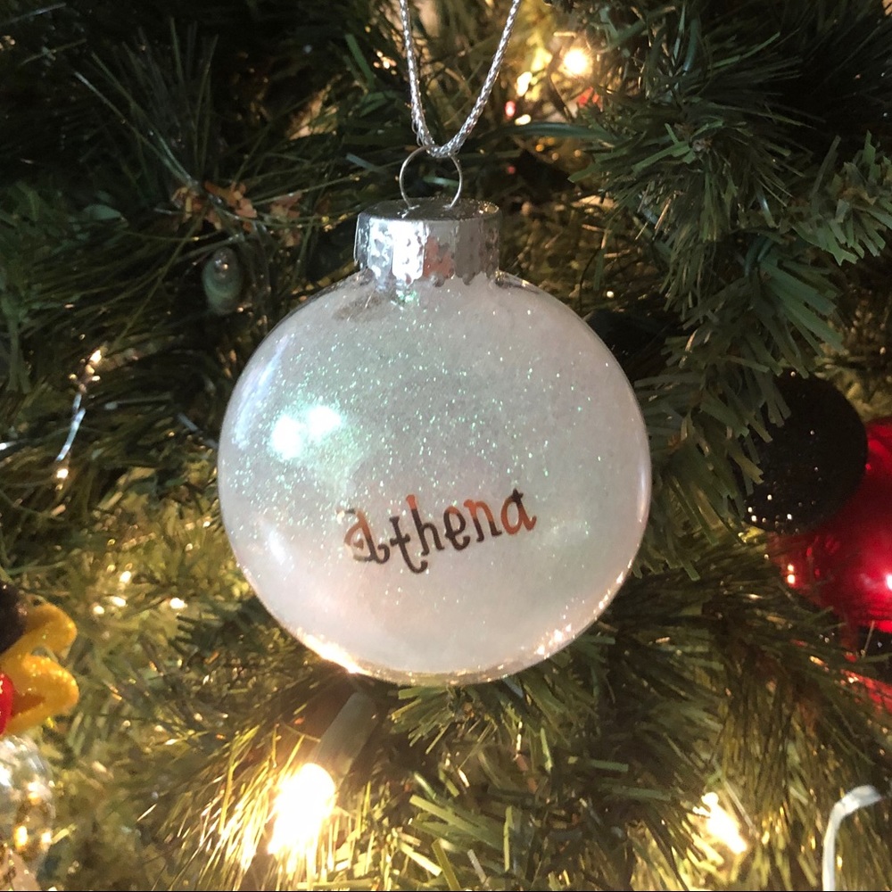 Glitter ornament with name ( personalized )
